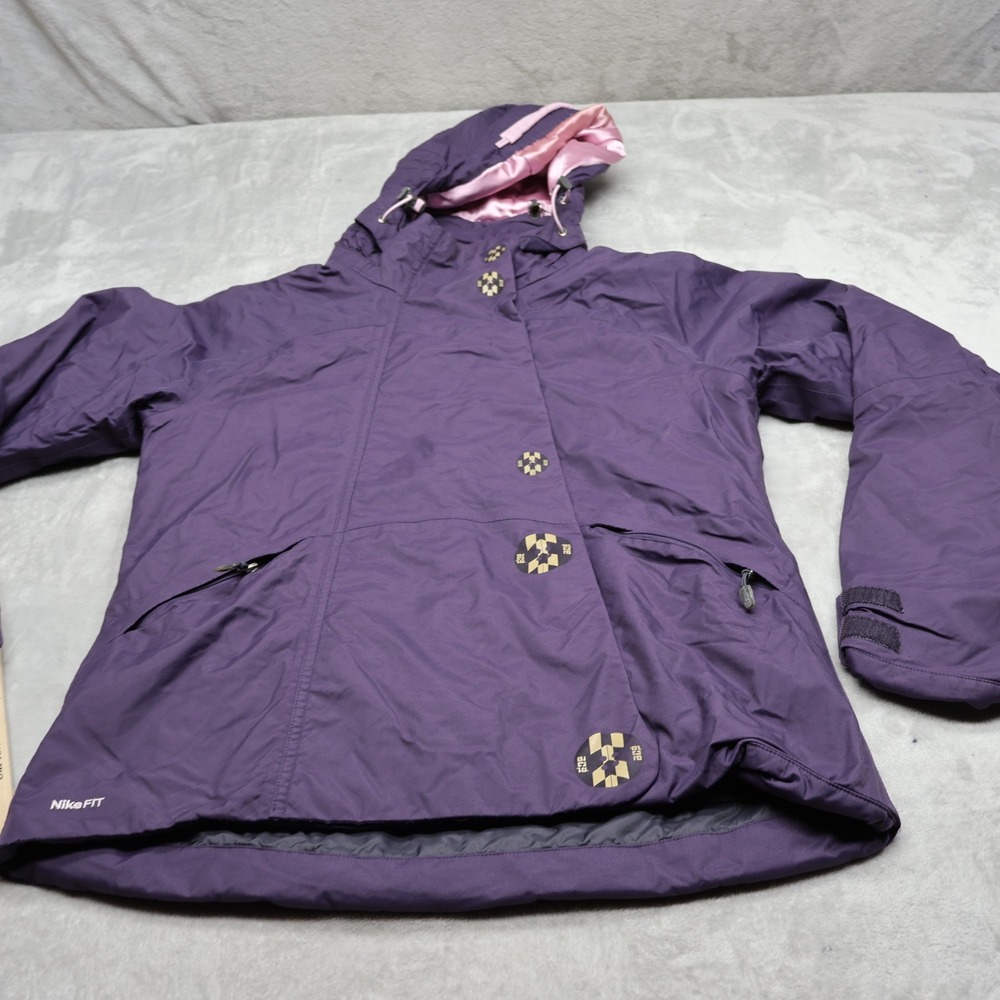 Nike ACG Jacket Youth Small 4-6 Purple Hooded Wind Rain Performance Ski Snow
